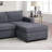 Modern Contemporary Style 2Pc Sectional Sofa Right Arm Chaise Left Arm Sofa Plastic Legs Corduroy Upholstered-780290107