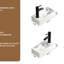 Lavabo suspendu en céramique blanc laiteux, trou de robinet à droite, forme rectangulaire, 14,91 x 6,9 x 3,52 pouces, convient aux petits espaces