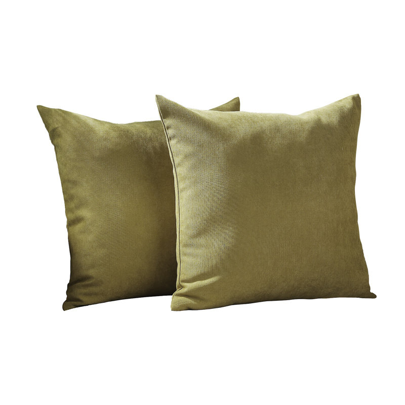 Housses de coussin décoratif, H 18 po x l 18 po, Vert olive