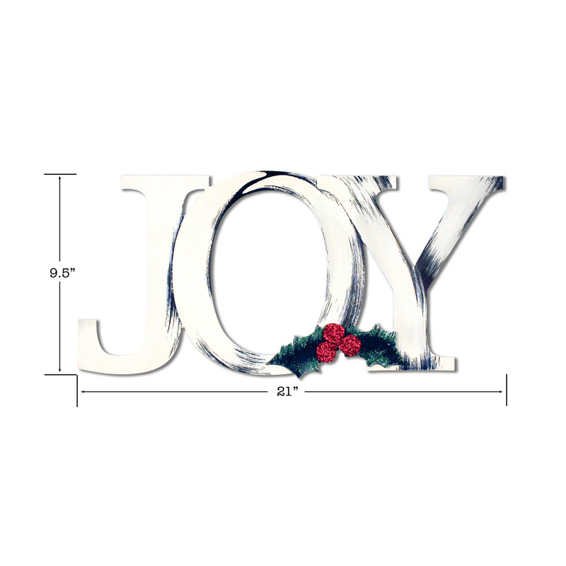 Joy avec houx, décoration décorative