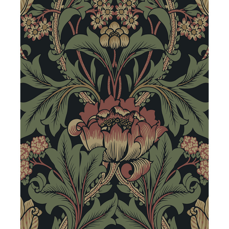 Rouleau floral Chelly, Rouge