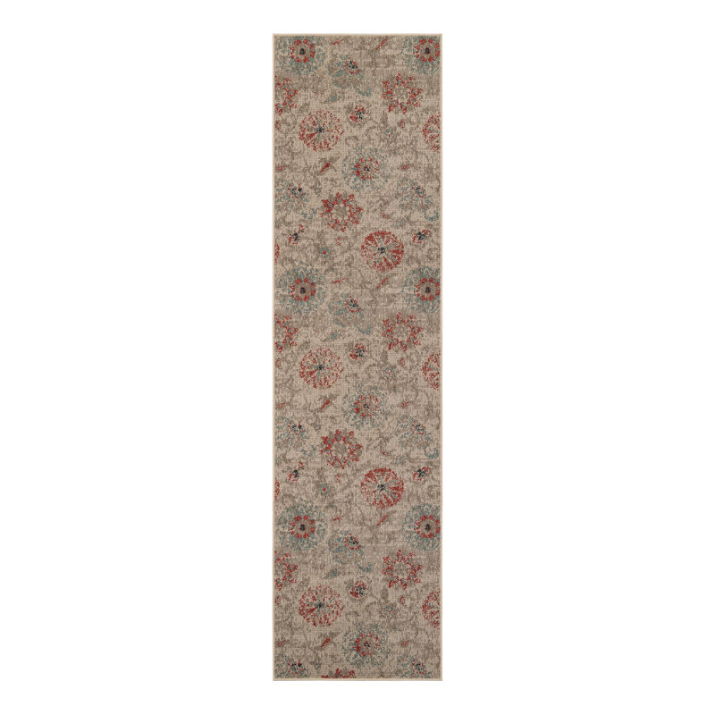 Tapis botanique intérieur / extérieur, Tapis de couloir 2 pi 7 po x 10 pi