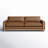 Adika 98.8'' Genuine Leather Upholstered Sofa