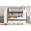 Lits de rangement lit simple en bois, maison pour chambre d'enfant moderne