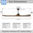 60in Smart Ceiling Fan with Light, Solid Wood Propeller Blades, Quiet Energy-Efficient DC Motor, 3CCT Dimmable LED Light, Modern Farmhouse Ceiling Fan for Living Room, Dining Room & Indoor Spaces  -1529254-1529255