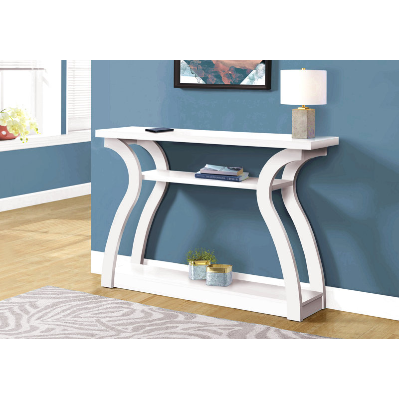 Accent Table, Console, Entryway, Narrow, Sofa, Living Room, Bedroom, White