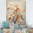 Toile avec cadre flottant or