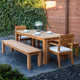 Adagio 6 - Person Rectangular Teak Outdoor Dining Set with Cushions