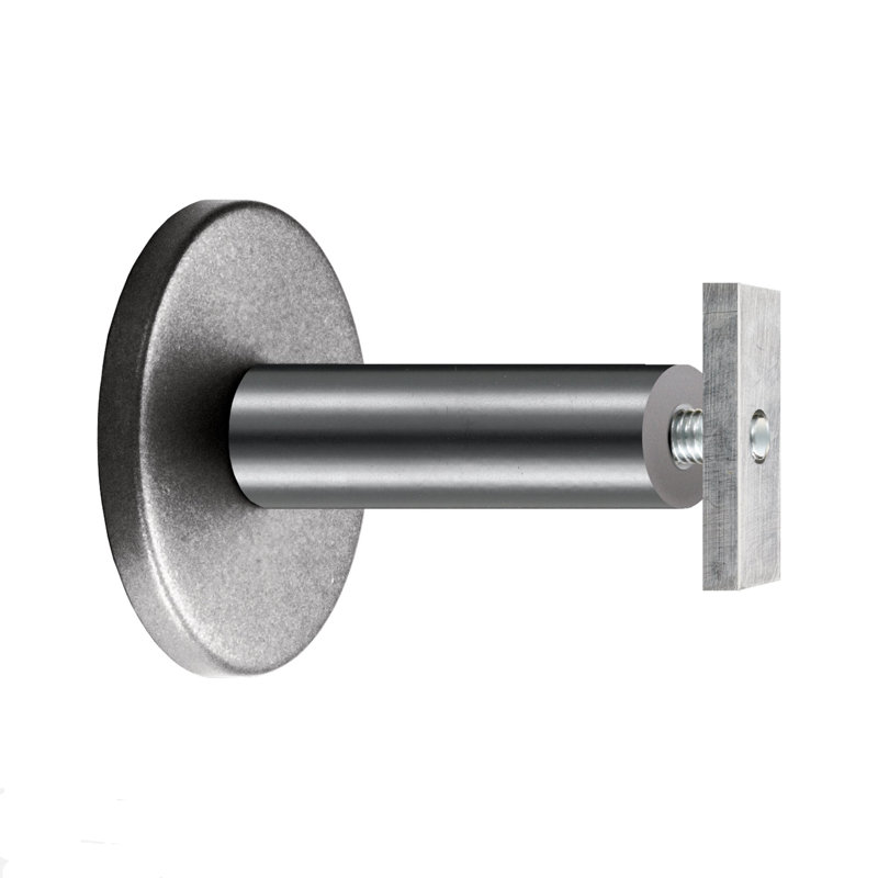 Kontur Single Curtain Rod, 2" H x 72" W x 3.25" D, Stainless