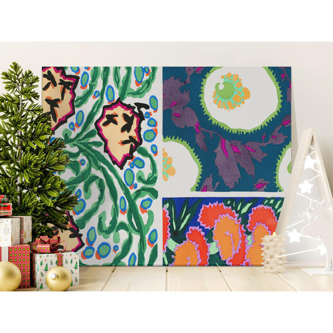 Abstract Floral Canvas Wall Art, Modern Botanical Print, Gallery Wrapped, Ready to Hang, Archival Quality, Colorful Home Decor
