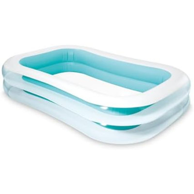 Inflatable 8.5' X 5.75' Swim Center Family Pool For 2-3 Kids, Backyard Splash Pool For Children 6+ Years Old, 198-Gallons, Blue 