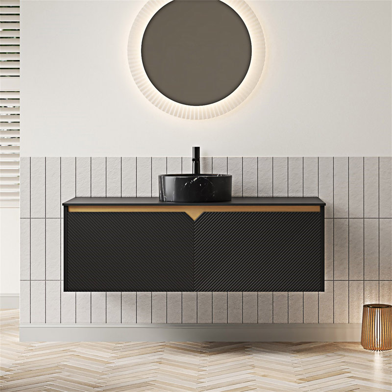 Meuble-lavabo mural flottant avec lavabo, 48"