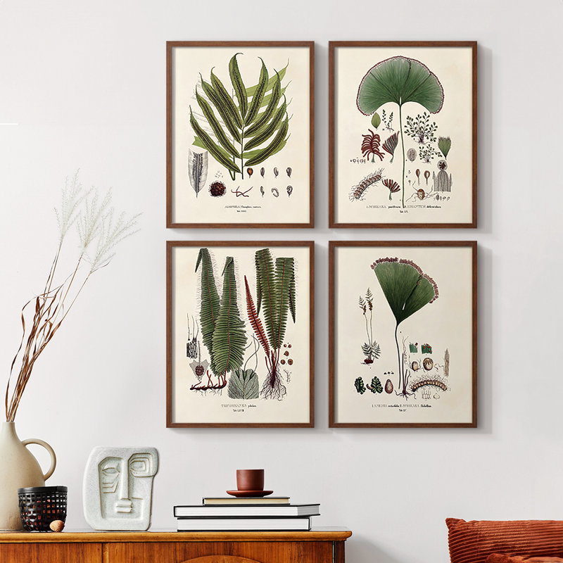 «Bold Shape Shift II», ensemble de 4 reproductions encadrées, Naturel, H 44 po x l 14 po