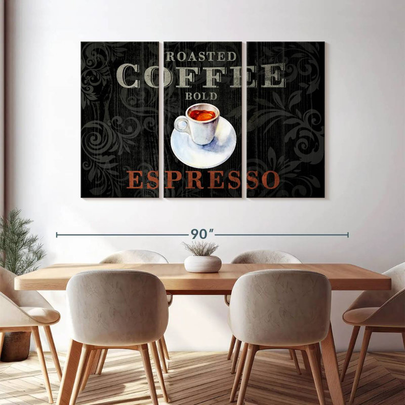 Café torréfié, reproduction d'art sur toile, H 74 po x l 48 po x P 1,25 po