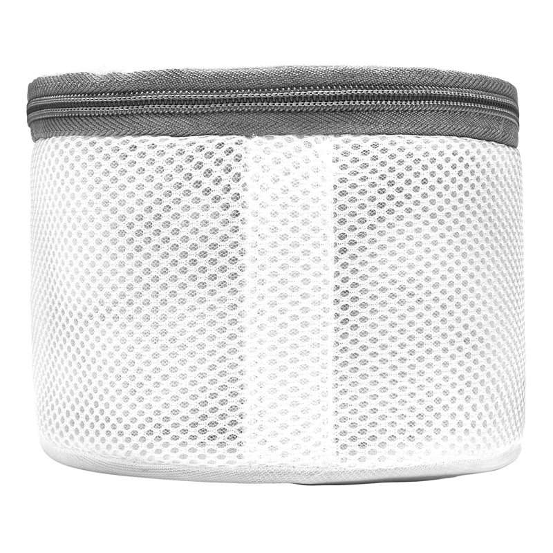 White Polyester Mesh Bra Wash Bag, 6.25" x 6.25" x 4"