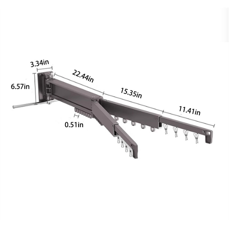 Portant pliable Compactexpand, H 6,54 po x l 49,2 po x P 3,34 po