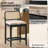 Jaime Coastal Counter Height Counter Stool with Rattan-Look Backrest (Set of 2)-546449272