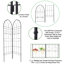 Treillis de jardin en métal 78,7 po x 19,7 po, antirouille, 2 pour plantes grimpant à l'extérieur, noir avec 2 porte-pots Trellis extérieur antirouille 78,7 po x 19,7 po, plantes en paquet, robuste