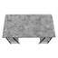 Table d'ordinateur de bureau à domicile avec tablettes - plateau en stratifié gris de 48 po et structure en métal noir, poste de travail contemporain élégant et fonctionnel pour les pieds de bureau, efficacité de 4