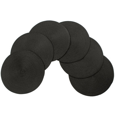 Marun Polypropylene Plastic Solid Colour Round Placemat