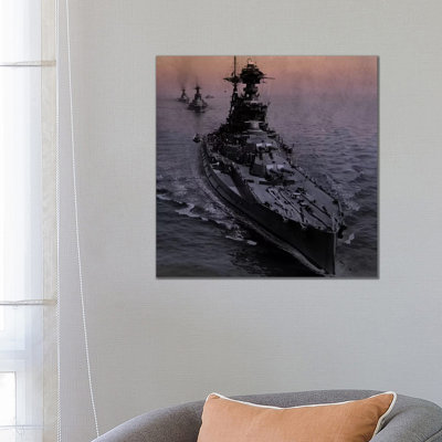WWII Era Destroyer Fleet II 1 Piece Wrapped Canvas Wall Art