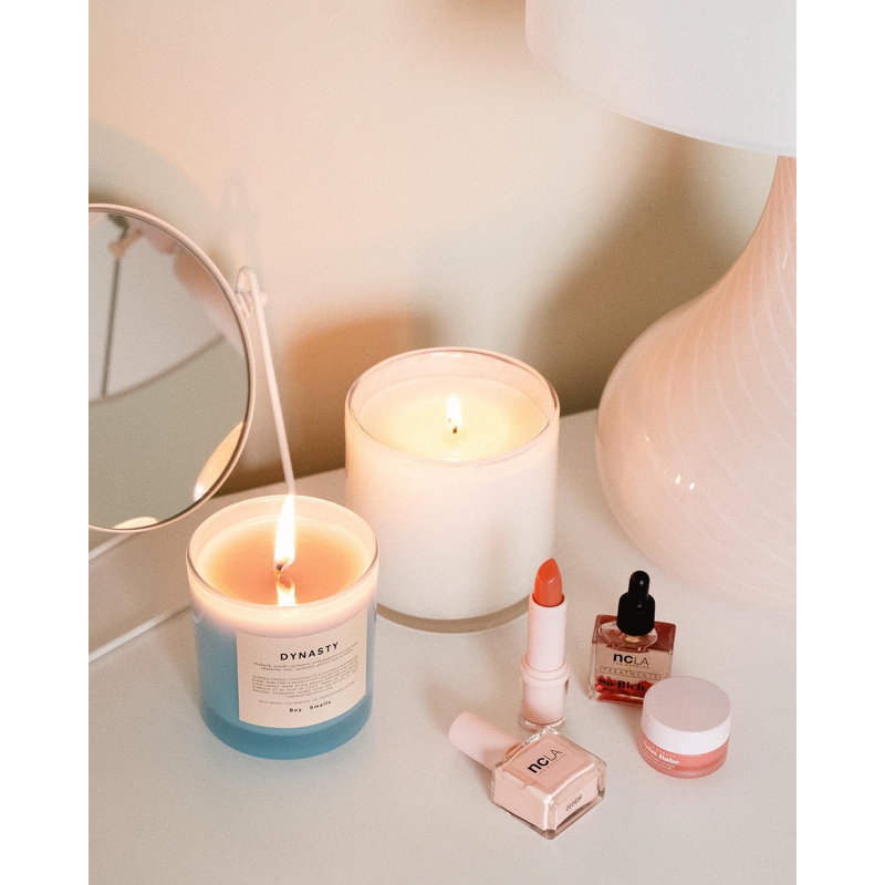House and Home 15.5oz Blush Rose Sunroom Signature Candle, 6.5 oz.