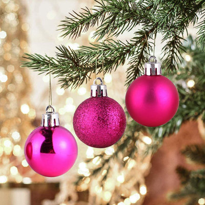 Mini-boules de Noël incassables de 3 cm, décoration de fête, 24 pièces, argent