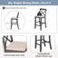 Ensemble de coin-repas 48 po avec 2 chaises pour petits espaces, gris