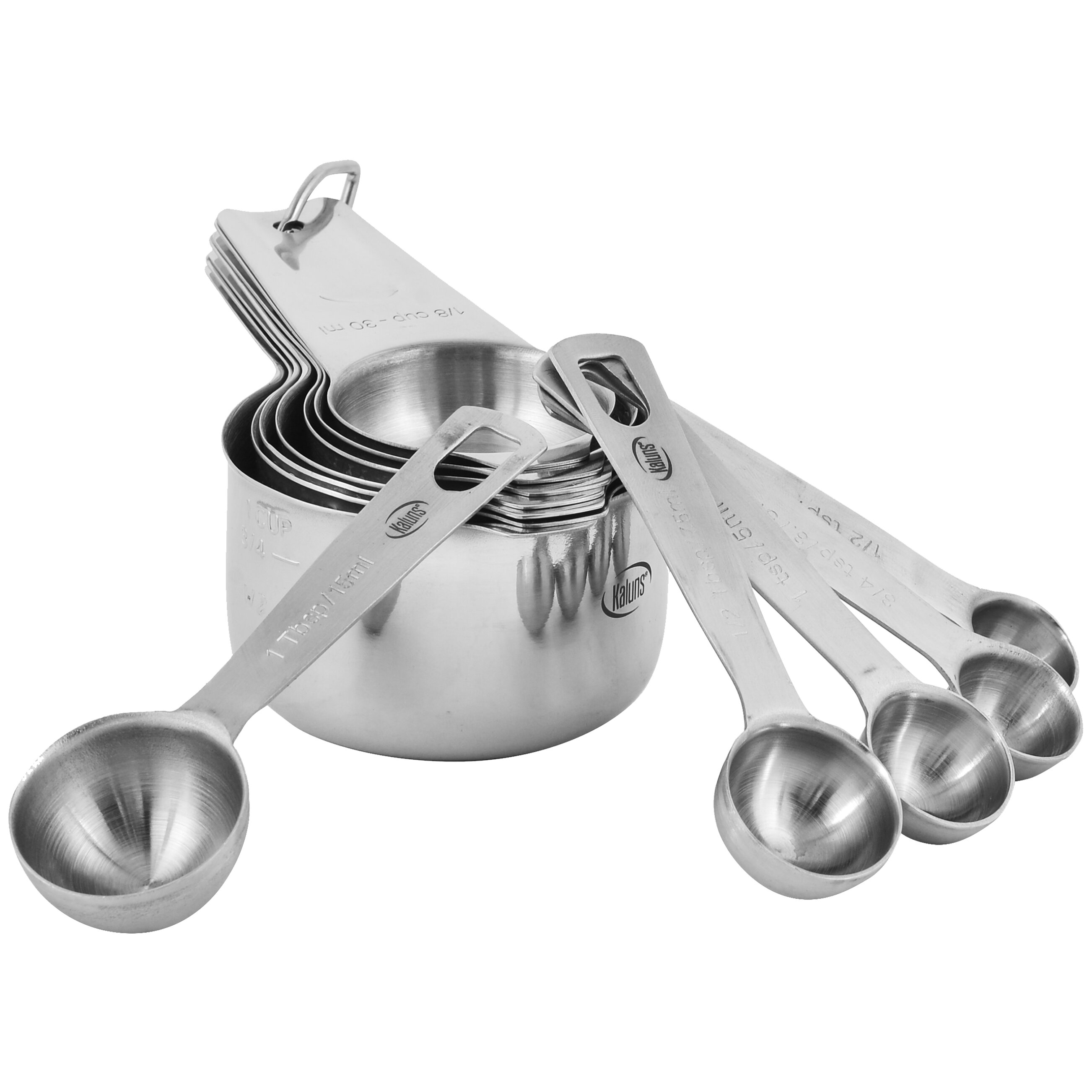KALUNS 16 -Piece Stainless Steel Measuring Cup And Spoon Set