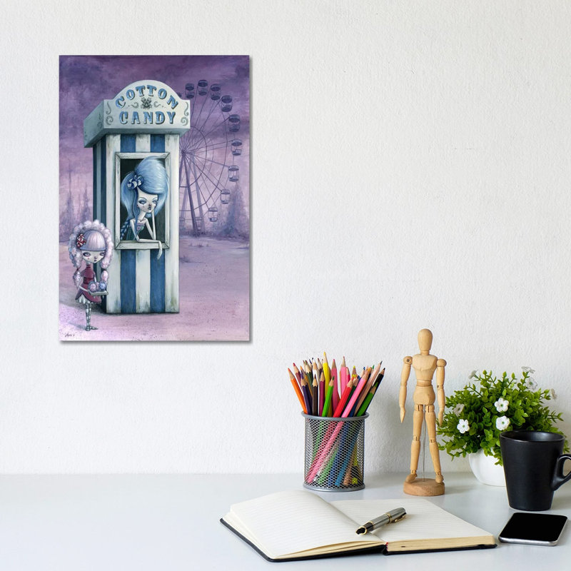 Cotton And Candy by Megan Majewski - Wrapped Canvas Print, 20.32 cm H x 30.48 cm W