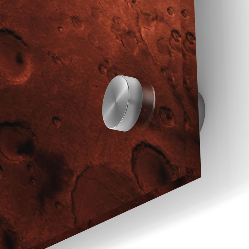  «Curiosity Approche Mars, Artist Concept» par la NASA, art mural en verre acrylique, 36 po x 24 po, H 24 po x l 36 po