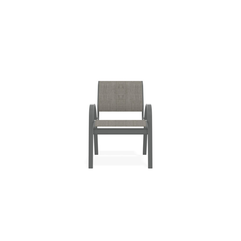 Aruba II Outdoor Dining Chair, Smoke, Graphite