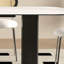 Table de salle à manger Rock-dalle avec chaises en acier inoxydable-106744586