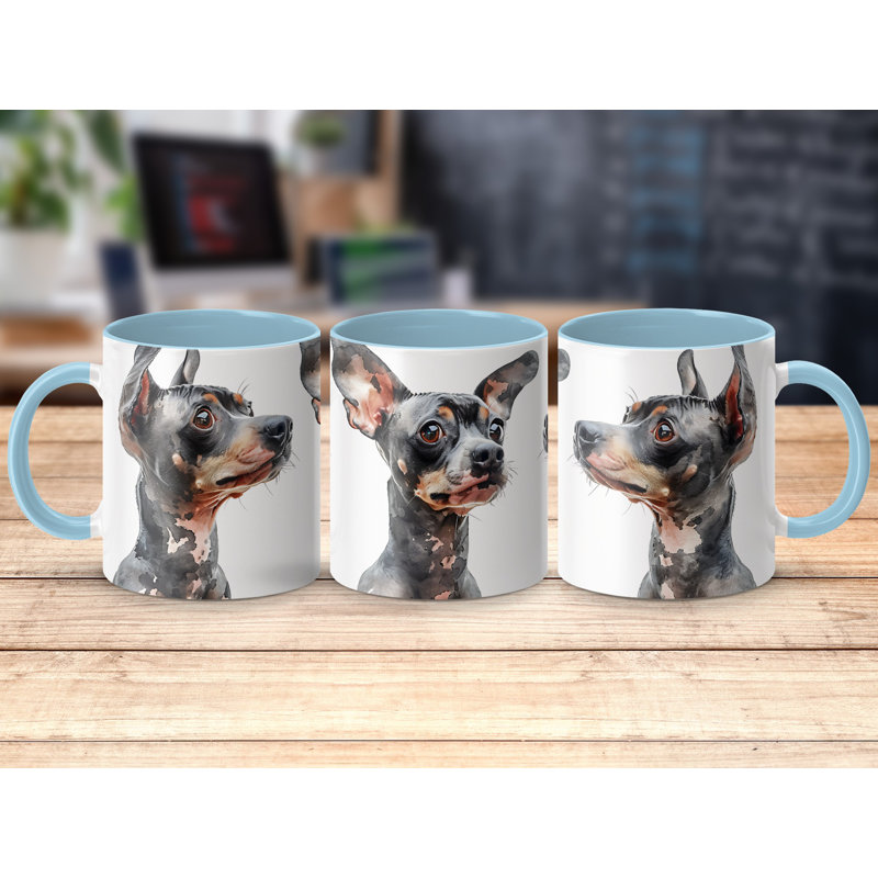 Ceramic Coffee Mug, 3, Light Blue