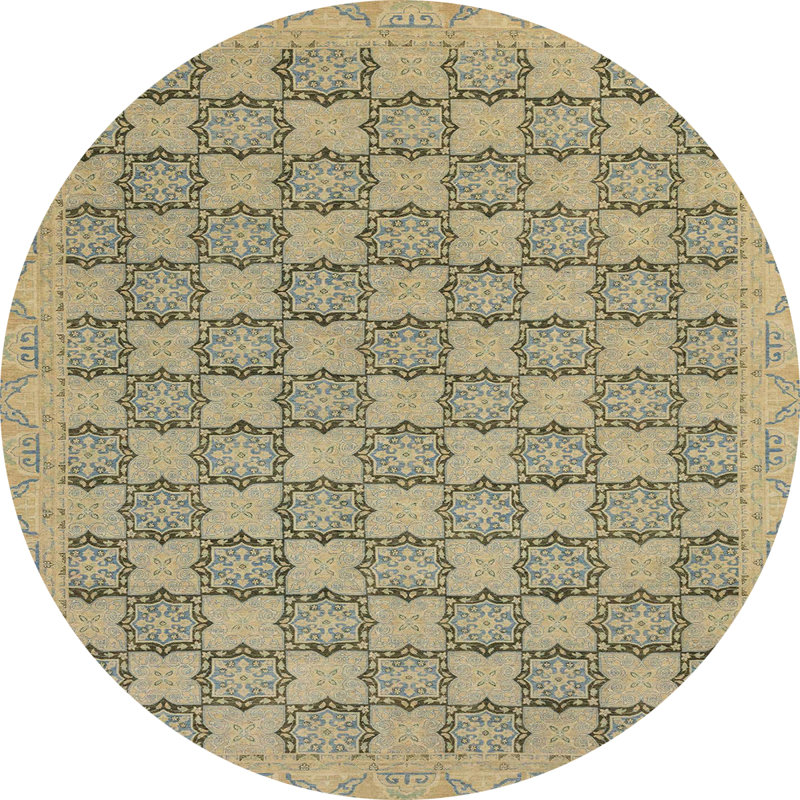 Abstract Indoor Rug, Round 7'