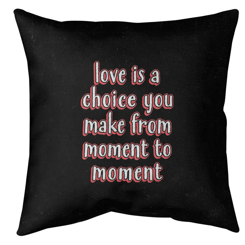 Coussin de sol Love is a choice, H 36 po x l 36 po, Rouge