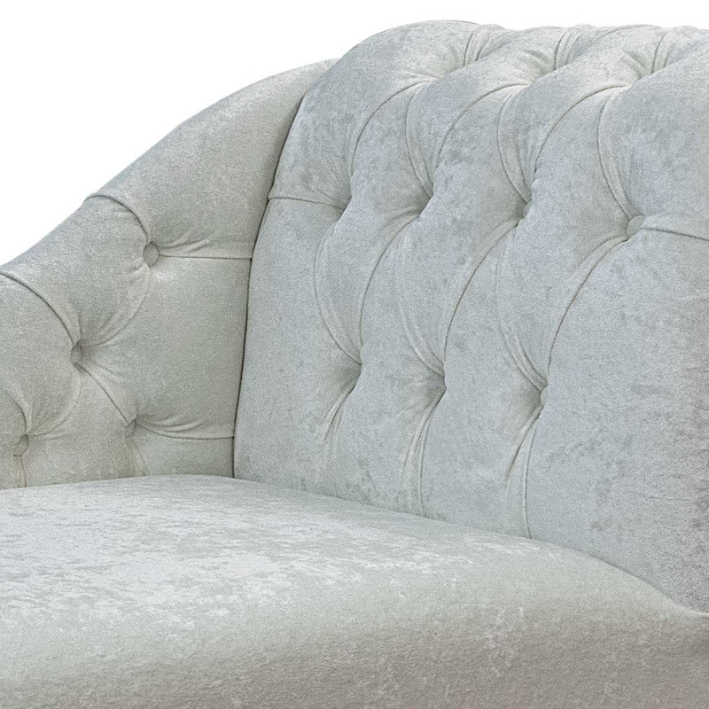Upholstered Chaise Lounge, White