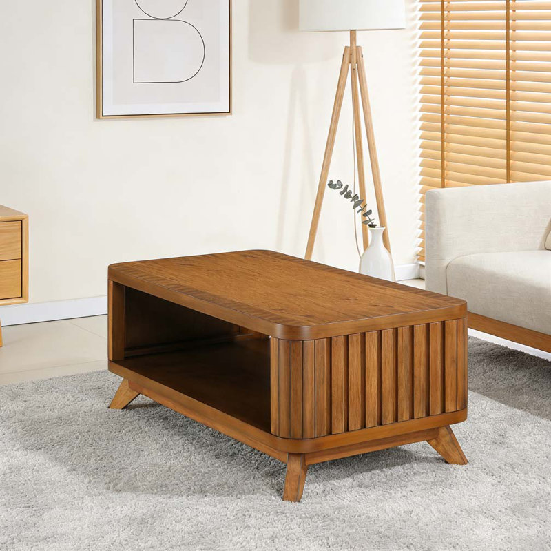 Table basse rectangulaire en bois