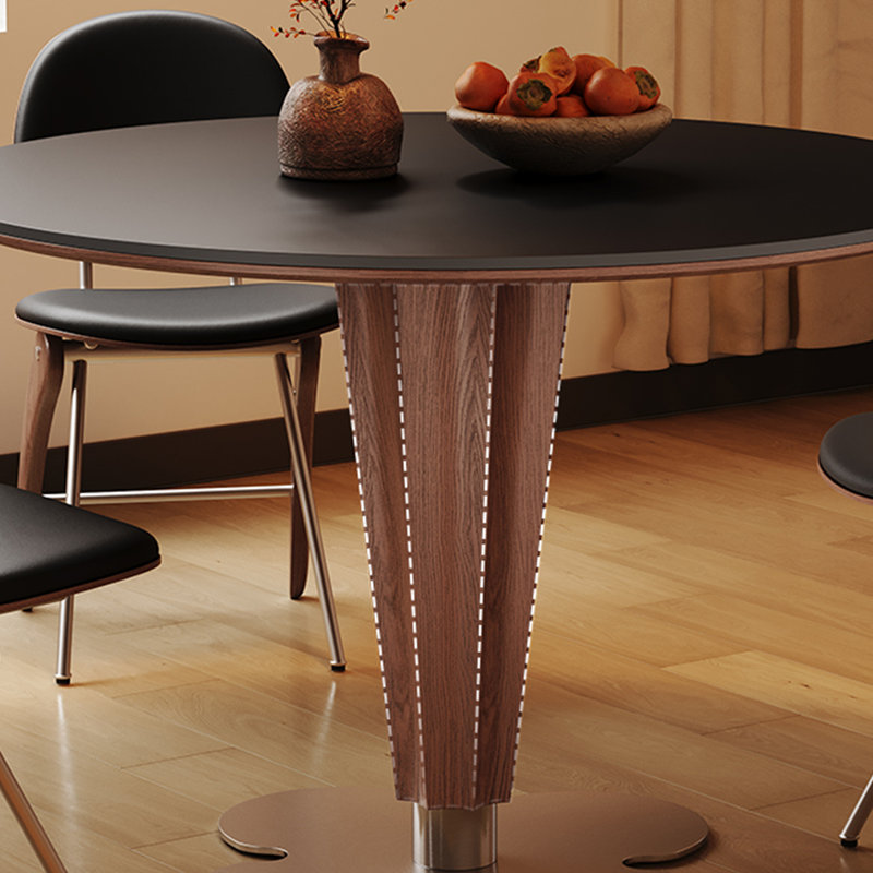Luxury Round Rock Slab Dining Table Sets.