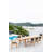 Skagen Extendable Teak Solid Wood Top Four Leg Base Dining Set