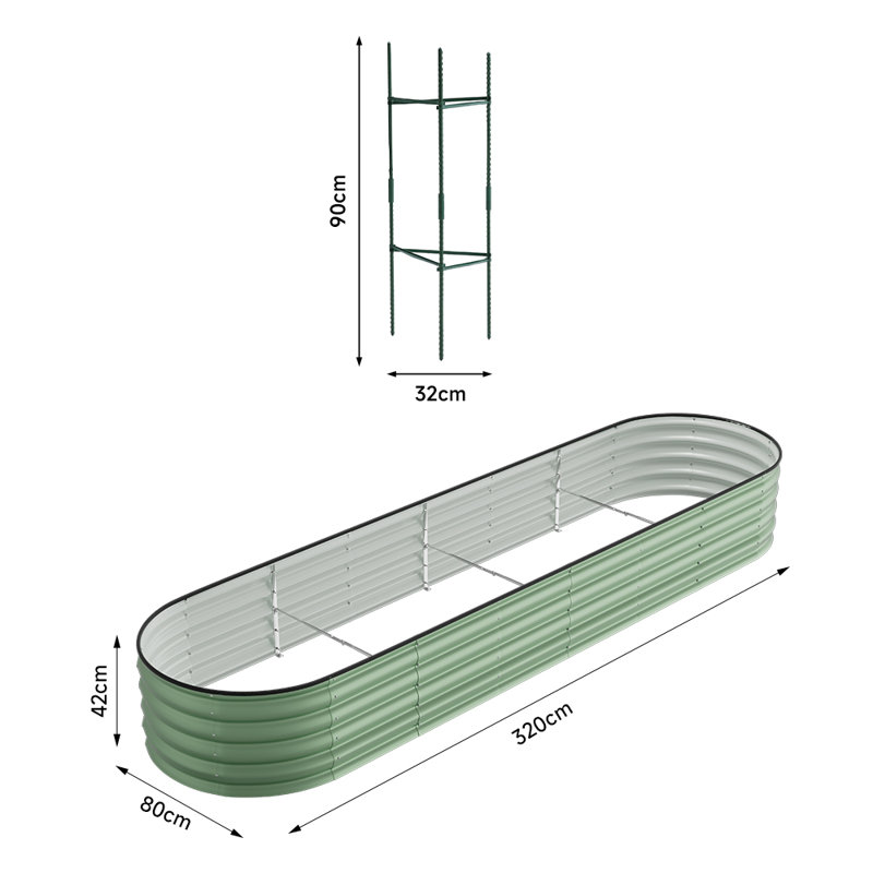 Raised Garden Bed, Light Green
