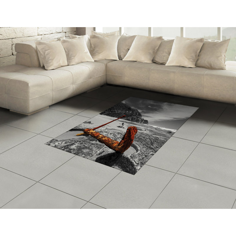 Anchor High Density Long Fiber Poly Threads Decorative Area Rug Carpet, Rectangle 4' x 5'8"