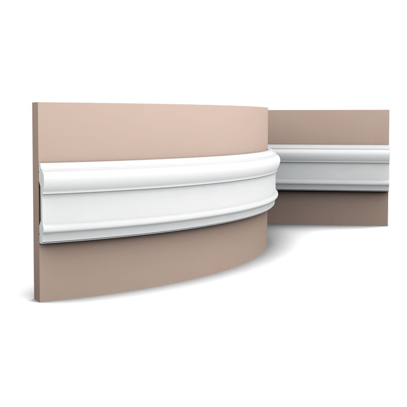Flexible White Polyurethane Chair Rail Moulding