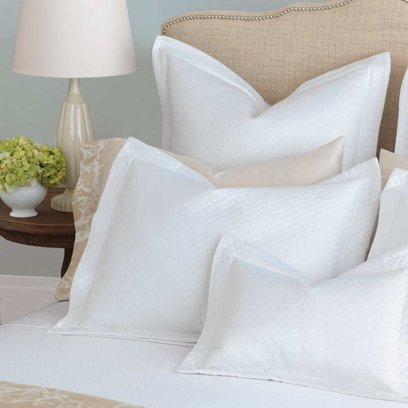Matera Pillow Sham, Euro, White