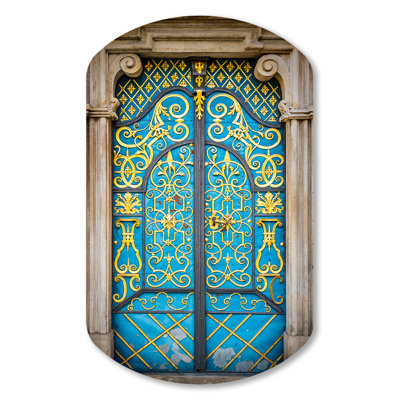 Old-European Door Vintage - Vintage Metal Wall Sculpture - Cylinder Shape