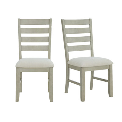 Gracie Oaks Lillimai Dining Chair - Light Beige Fabric in Washed Stone (2 Per Carton)