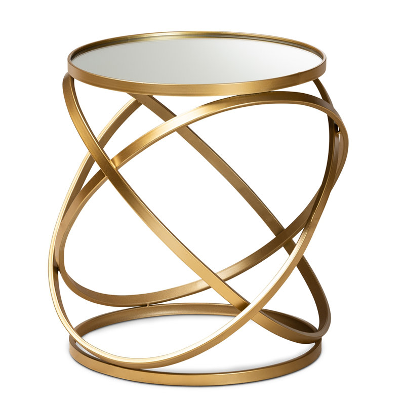 Krystallynn Glass Top End Table