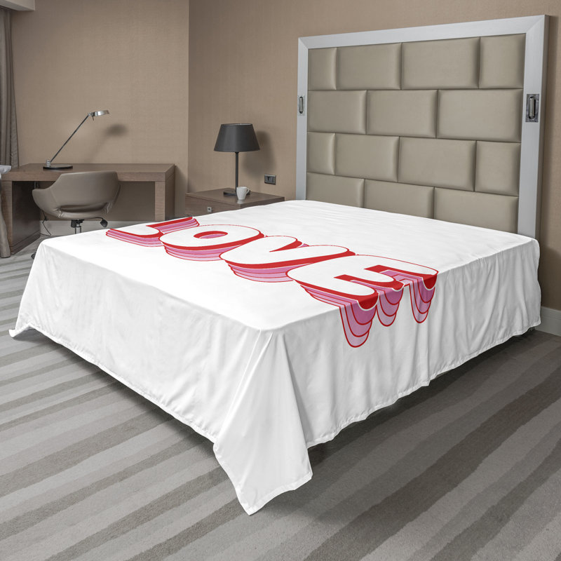 Drap plat Ambesonne Love, Drap plat grand