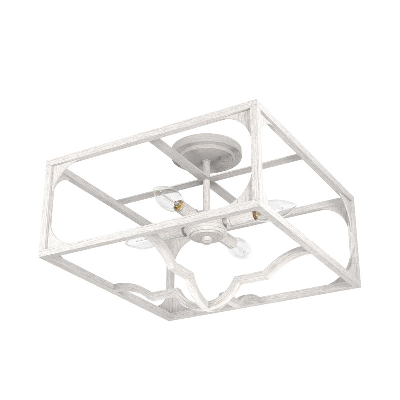 Highland Hill 4 - Light Semi Flush Mount Ceiling Fixture, White