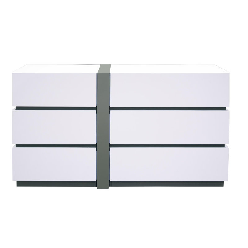 Kajal 6 - Drawer Dresser and Mirror Set